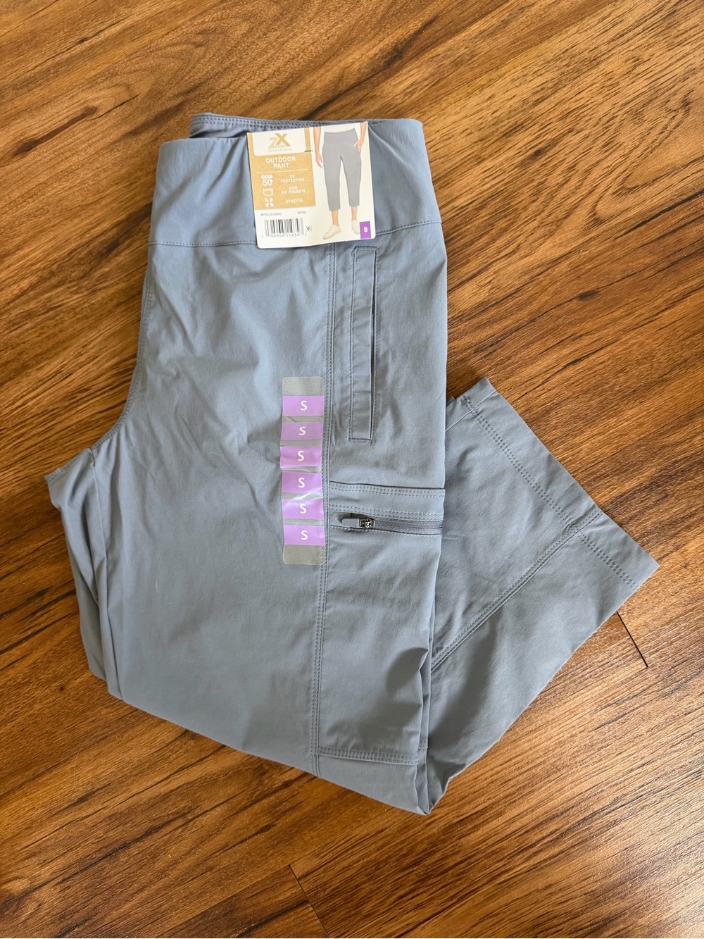 ZeroXposur Women’s Stretch Capri Pants-Zip Pockets- Water Repellent- UPF 50+ NWT